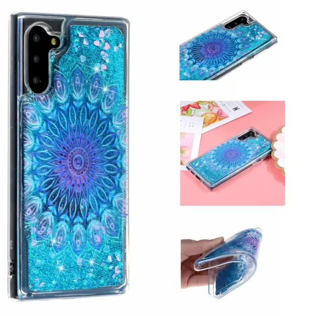 Liquid Sparkling Quicksand Clear Soft TPU Phone Case Cover for Samsung Note10+ 2