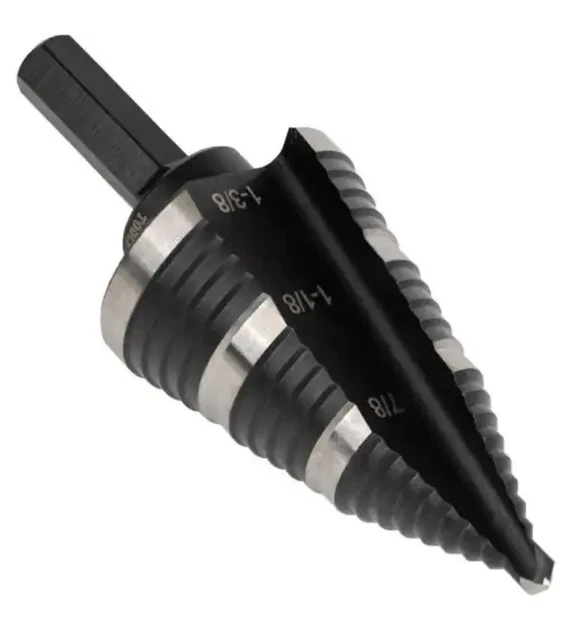 Klein Tools KTSB15 Step Drill Bit #15 Double Fluted 7/8 to 1-3/8-In Fctry Sealed 5