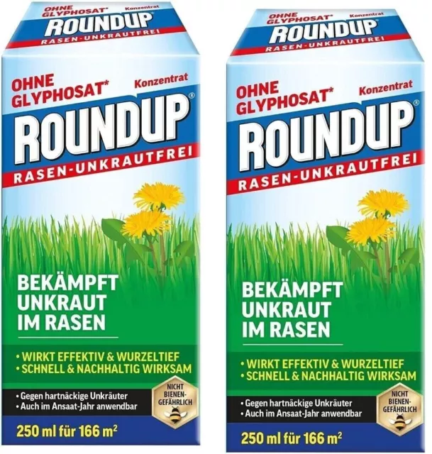 2 x Désherbant Pelouse Jardin Gazon Mauvaise Herbe Roundup Herbicide 250 ml