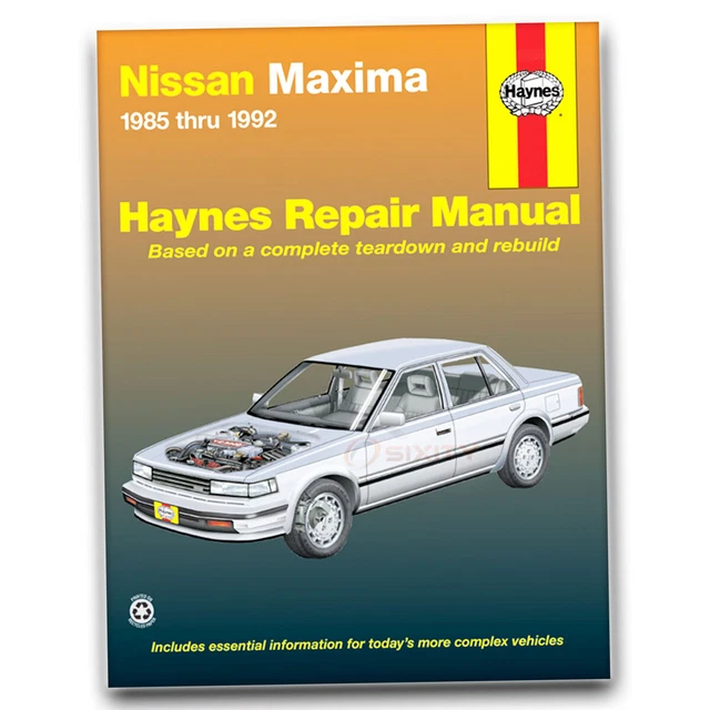 Haynes Repair Manual for 1985-1992 Nissan Maxima - Shop Service Garage Book ba