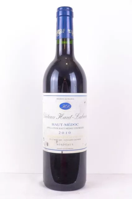 haut-médoc château haut-laborde (une bouteille de vin) rouge 2010 - bordeaux