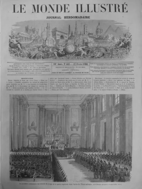 1866  Enfants Troupe Garde Imperiale Premiere Communion Eglise Militaire