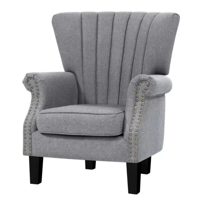 Artiss Upholstered Fabric Armchair Accent Tub Chairs Modern seat Sofa Lounge