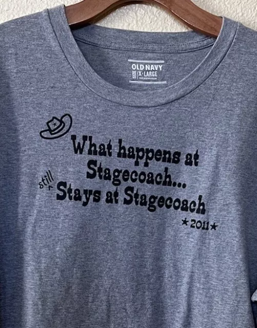 STAGECOACH Country Music Festival 2011 GRAY T-Shirt Size XL