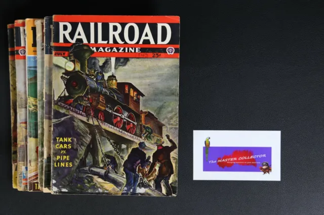 💎Vintage Lot Of 6 Railroad Magazine 1940'S 💎