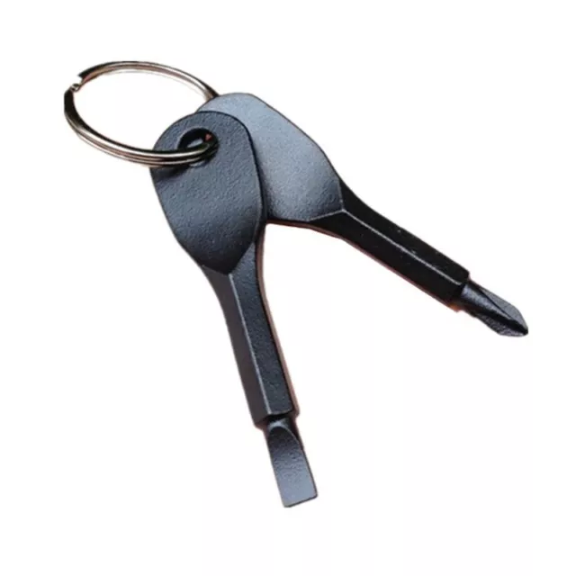 Mini Screwdriver Key Chains-Stainless Steel Unisex Keychain Fashion Portable 2PC
