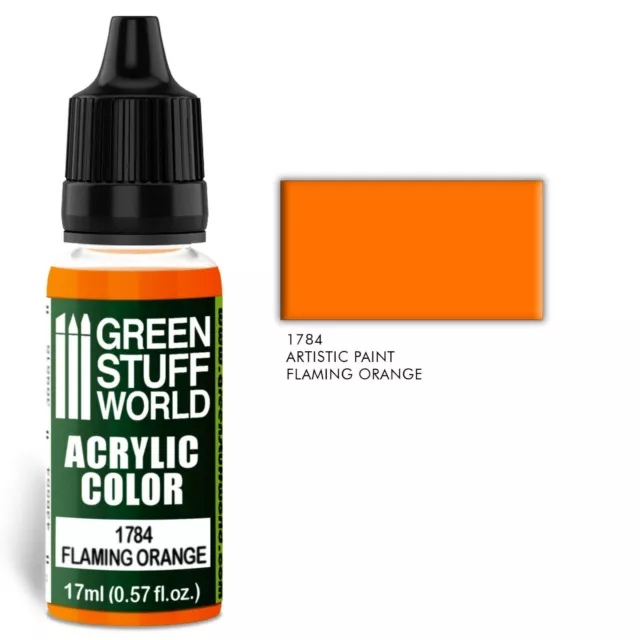 Acrylic Color FLAMING ORANGE - Peinture Acrylique Miniatures Aerographe GSW