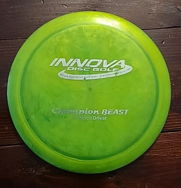 SUPER RARE Pre Barry Champion Beast 175g Innova Disc Golf Pearly Green Nice Disc