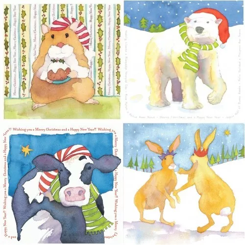 Emma Ball 6 Charity Christmas Card Animals