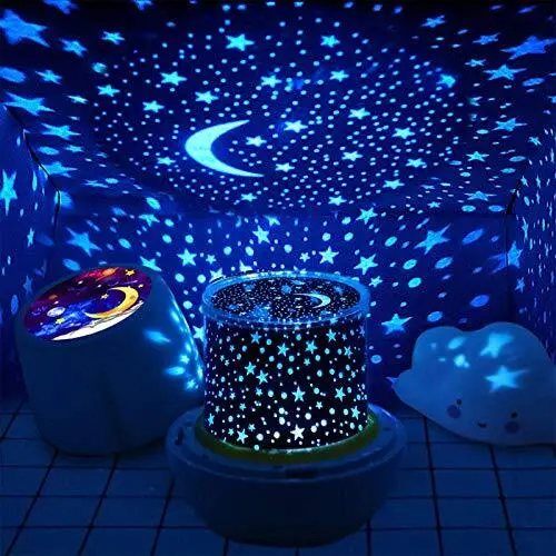 Lampara Proyector Infantil 360° Giratorio Luz Nocturna Infantil Proyector