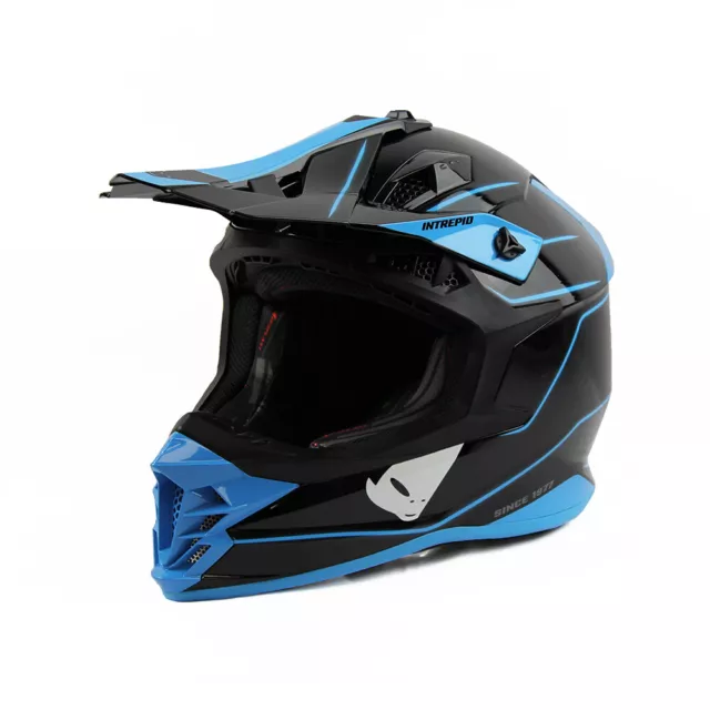 UFO Intrepid Off-Road Motorcyle Motocross Quad ATV Black Blue Motocross Helmet