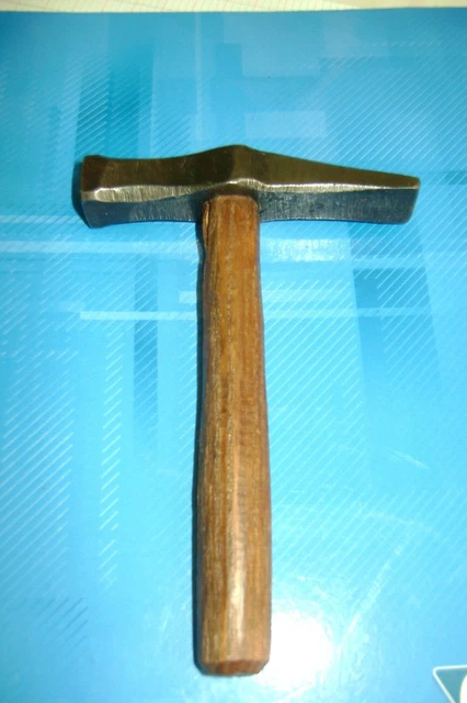 Ancien Marteau Droit En Acier, Outil Vintage, Manche 30cm, état Opérationnel