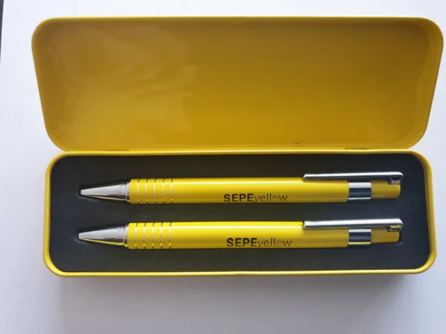 Kugelschreiber Set Werbeartikel Yellow 1X Kugelschreiber 1X Druckbleistift inBOX