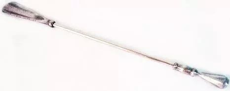 Shabby Chic Extra Long Edwardian Handled Shoe Horn Chrome Shoe Remover Aid 57cm 2