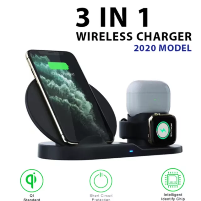 Station de chargeur sans fil 3in1 pour Apple Watch iPhone Pods Stand Air 2