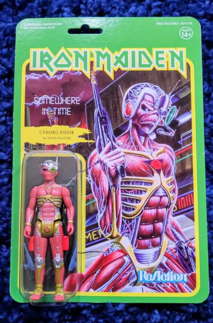 IRON MAIDEN Somewhere In Time Cyborg Eddie ReAction Figure Limited Ed. Hvy Metal