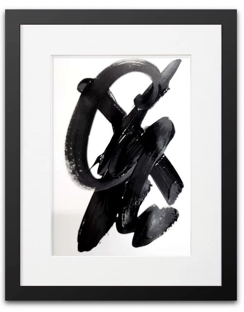 Corbellic Acrylic Art 6X9 Unique Indie Monochromatic Abstract Gallery Paper