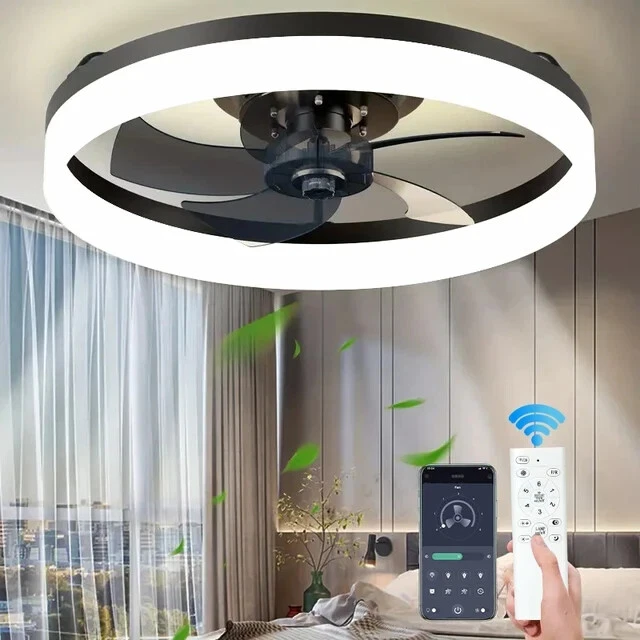 Ventilatore Da Soffitto Con Luce LED - 60W, Telecomando, 6 Velocità, Reversibile | Diametro 65 Cm | Bianco | Silenzioso - Foto 6