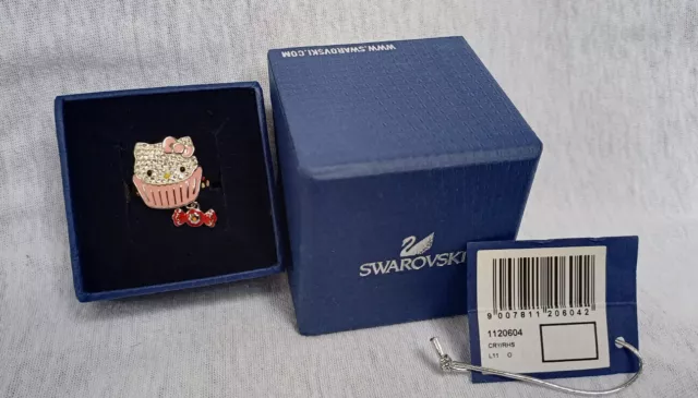 Swarovski Sanrio Hello Kitty Ring Gr.50 Cupcake NEU,Sammlerstück