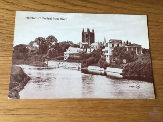 Hereford Cathedral from River unused Postcard Ref A9245