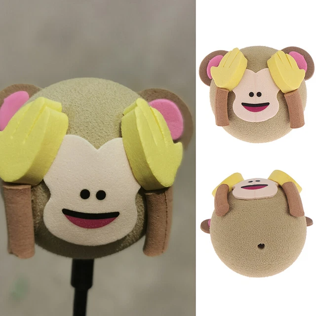 1PC CUTE MONKEY car suv antenna pen topper aerial EVA ball decor toy
