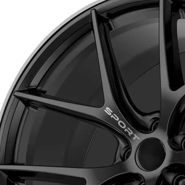 6er Set Schriftzug Sport Silber für Motorrad Auto Motorradhelm Folie K157