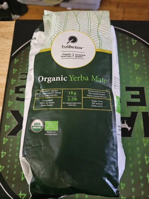 2.2 LB BALIBETOV Organic Yerba Mate Tea - Unsmoked Yerba Mate Pure