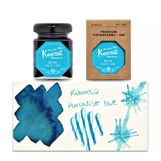 Kaweco Bottled Ink for Fountain Pens in Paradise Blue (Turquoise) - 50mL - NEW