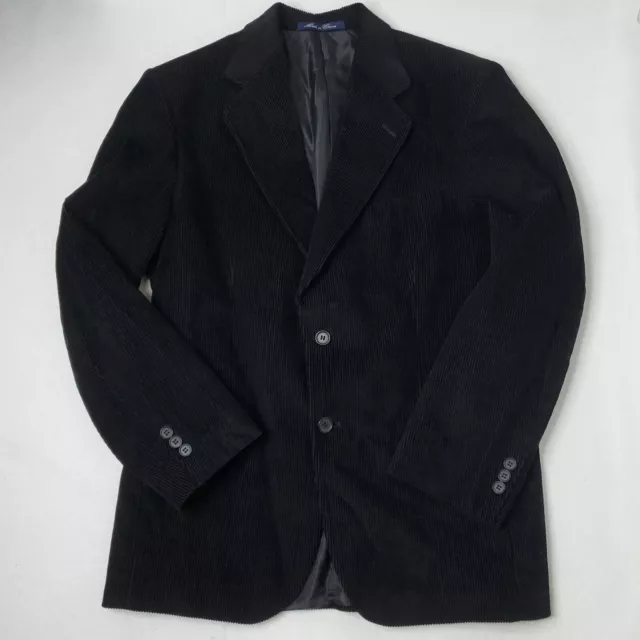 J.G. Hook Men's Corduroy Sport Coat Size 38R Black Blazer Jacket Retro IV Style