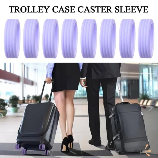 8x Luggage Caster Shoes Wheel LuggageColor Wheel Protection CoverSilicone Case