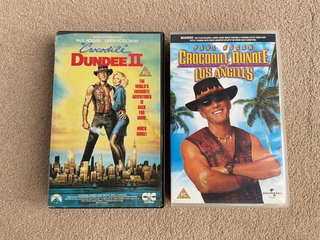 CROCODILE DUNDEE II (2) & In Los Angeles VHS Video Tapes Big Box Paul