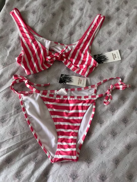 Pink And White Pink Bikini Size 8-10