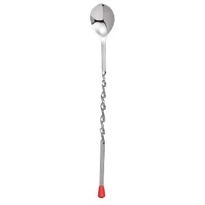 World Tableware 75111 S/S Red Tip 11" Bar Spoon
