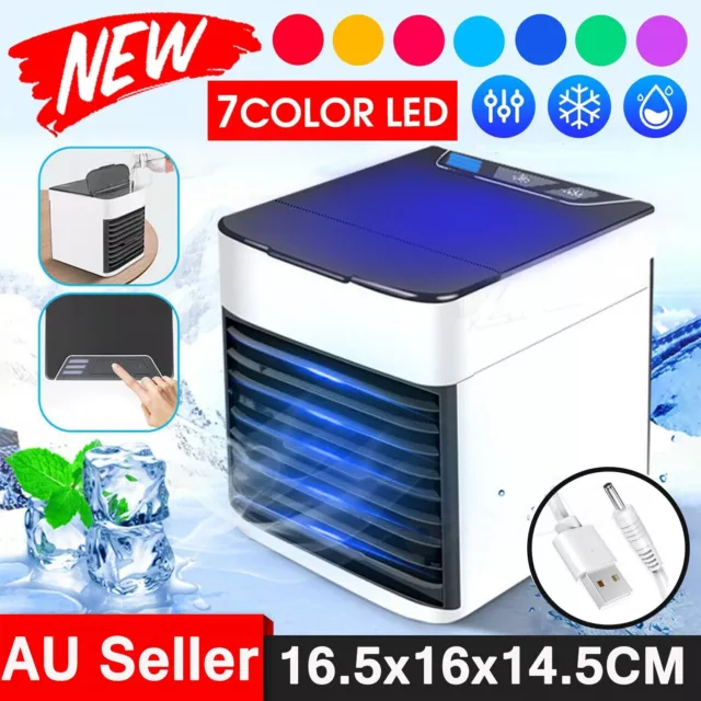 Mini Portable USB Arctic Air Conditioner Air Cooler LED Personal Desk CoolingFan