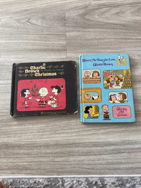 LOT OF 2 VTG Peanuts Charlie Brown Books By Charles M Schulz 1st ...