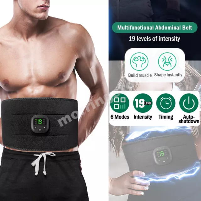ABS Abdominal Belt Muscle Trainer Stimulator Toning Smart Home Exercise Belt