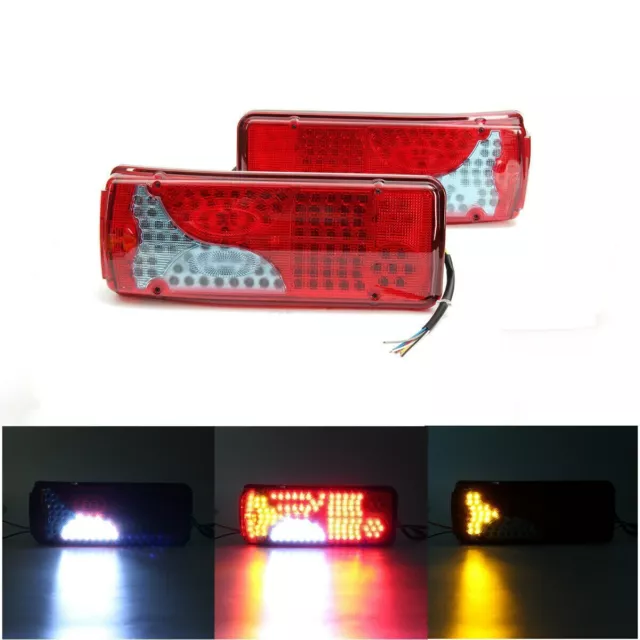 Pair Of 12v Rear Tail Led Lights Lamps Fits Mercedes Sprinter Vw Crafter Chassis