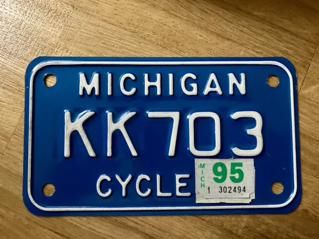 Motorrad Kennzeichen Usa License Plate Motorcycle Michigan