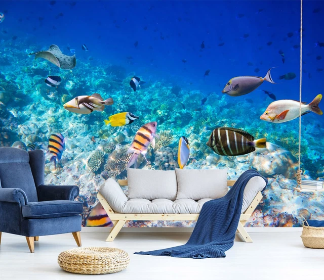 3D OCEAN FISH E414 Wallpaper Mural Paper Wall Print Indoor Murals CA ...