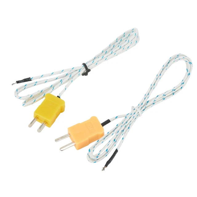 2 Termocoppie Tipo K Con Connettore Mini - Sensore Temperatura Da -50 A 800°C, Cavo 1m, Per Industria E Laboratorio - Foto 7