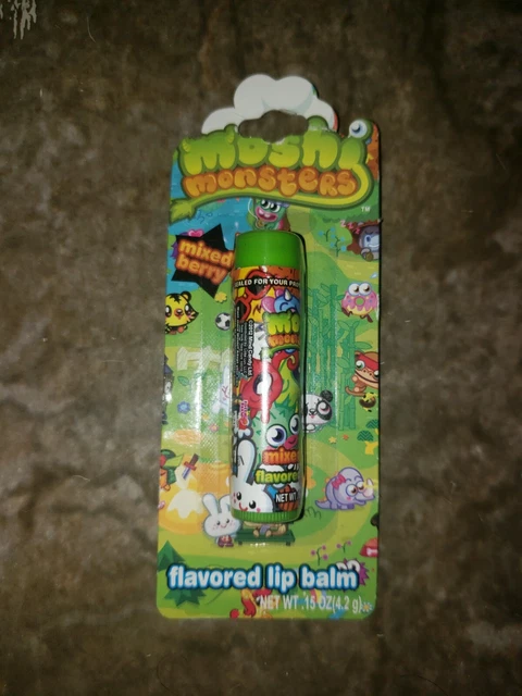 RARE Moshi Monsters Flavored NEW Lip Balm Chapped Chap Stick MIXED BERRY 2012