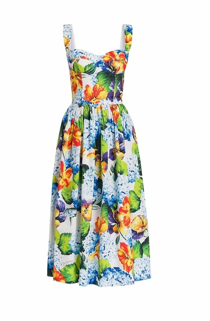 Dolce & Gabbana Painterly Bustier Floral Fit And Flare Dress NWT Sz 38 US 2 Dolce & Gabbana Painterly Bustier Floral Fit And Flare Dress NWT Sz 38 US 2
