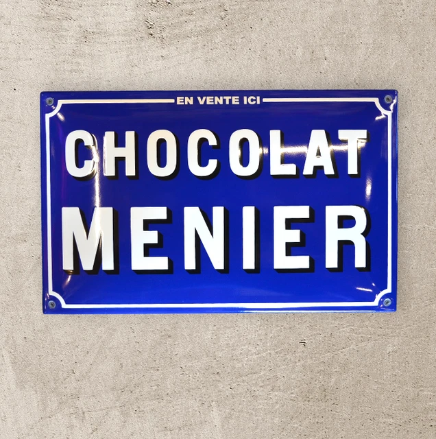 Grande plaque métal Chocolat Menier