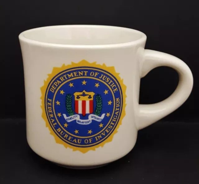 Vintage Doj Department Of Justice Fbi Federal Bureau Of Investigation Mug F18