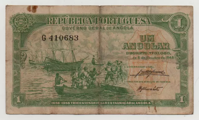 Angola Portuguese Portugal 1 Angolar 1948 Pick 70 Look Scans