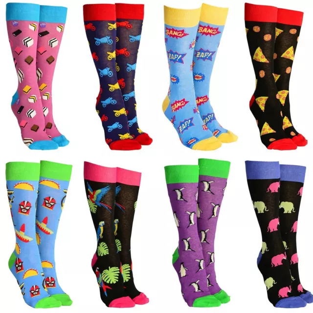 3er-Pack Sock Society P5 Motorrad Papageien Elefant Pizza Papageien Mexiko alle Sorten