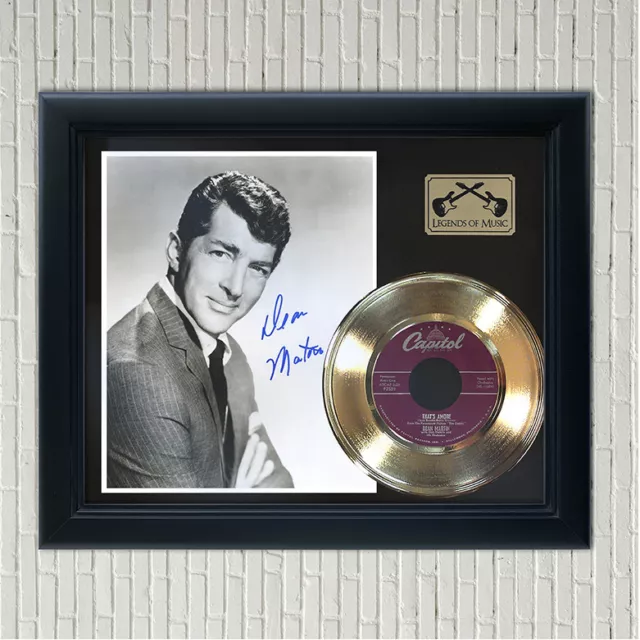 Dean Martin "That's Amore" Framed Gold 45 Record Reproduction Signatures