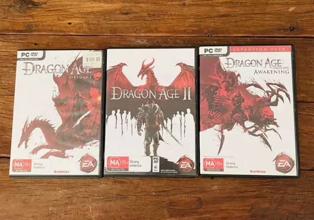 EA Dragon Age Origins & Dragon Age II games for PC - Rated M - Both Complete
