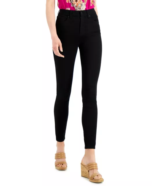 MSRP $80 Inc International Concepts High Rise Super-Skinny Jeans Black Size 4