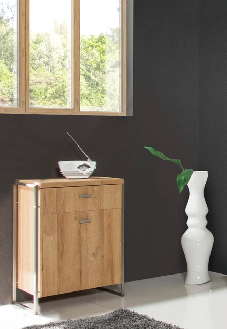 Commode Armoire Console Frame 51cm Pilier en Chêne